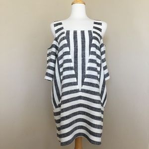 Soft Surroundings “Sunset” Tunic Top Stripes Size M